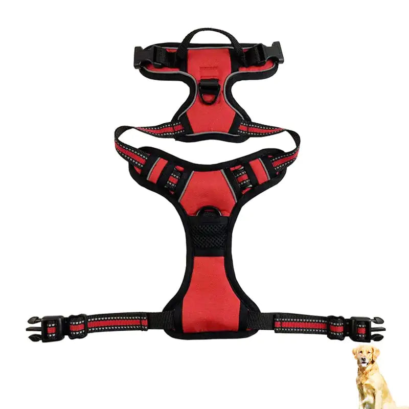 Aura paw Reflective Nylon Chest and Back Harness for Dogs