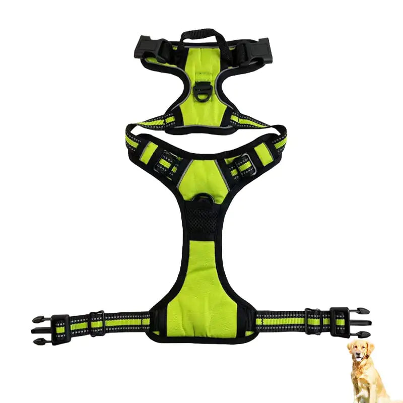 Aura paw Reflective Nylon Chest and Back Harness for Dogs