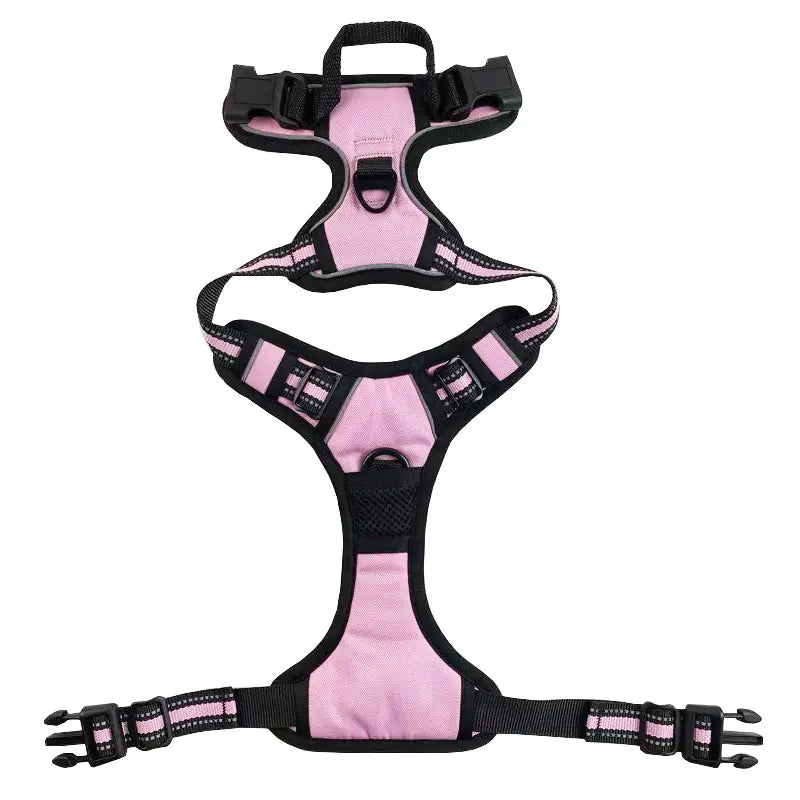 Aura paw Reflective Nylon Chest and Back Harness for Dogs
